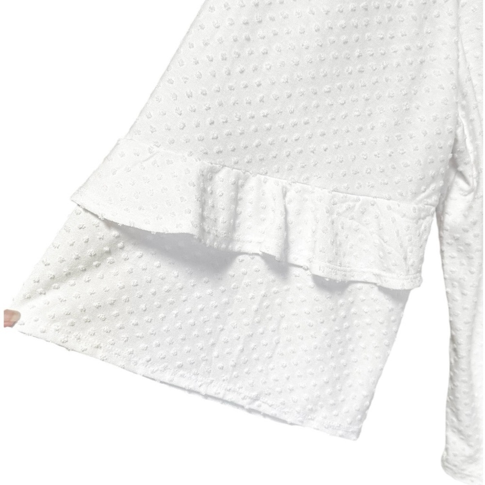 Ruby Rd. Swiss Dot Textured Patio Party White Top - Picture 6 of 8